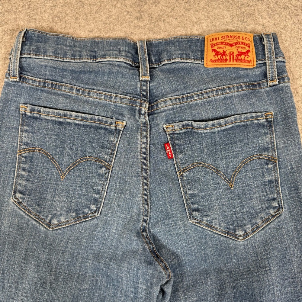 Levis 311 Shaping Skinny Jeans Womens 26 Blue Distressed Denim 19626-0387 L30 - Picture 5 of 11